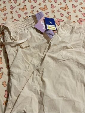Beige Women's Drawstring Jogger Pants